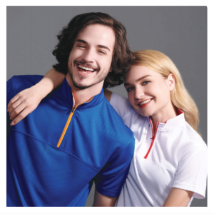 Plain Zip Collar Short Sleeve (Female)