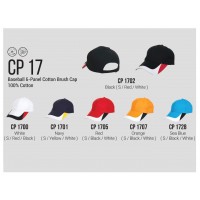 Baseball 6-Panel Cotton Brush Cap (Three Toned)