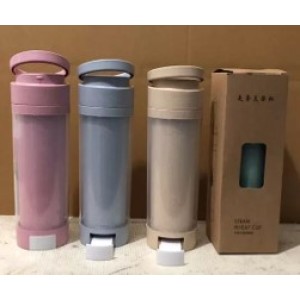 Straw Wheat Bottle with Phone Holder