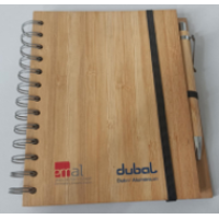 Bamboo Cover Notebook with Pen