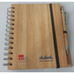 Bamboo Cover Notebook with Pen