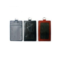 Leather ID Holder with 2 Backpockets