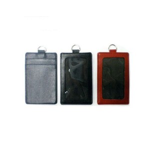 Leather ID Holder with 2 Backpockets